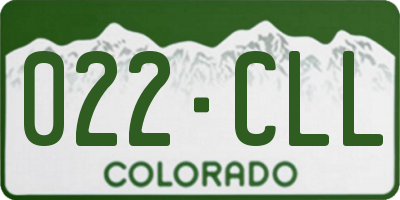 CO license plate 022CLL
