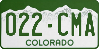 CO license plate 022CMA