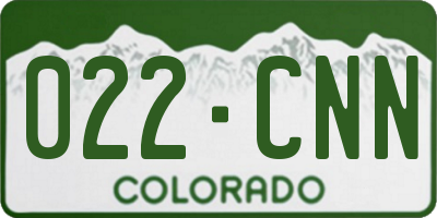 CO license plate 022CNN