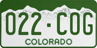 CO license plate 022COG