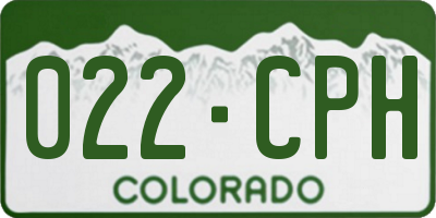 CO license plate 022CPH