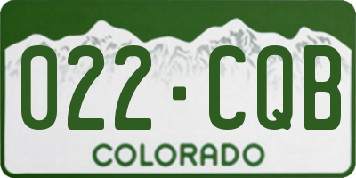 CO license plate 022CQB