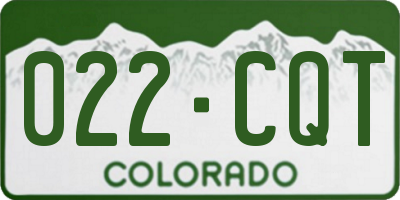 CO license plate 022CQT