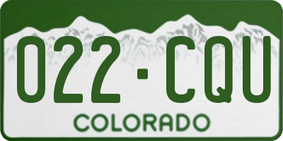 CO license plate 022CQU
