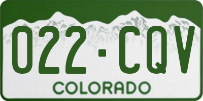CO license plate 022CQV