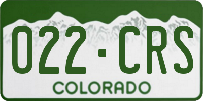 CO license plate 022CRS