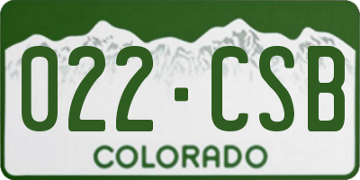 CO license plate 022CSB