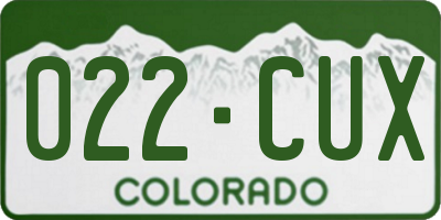 CO license plate 022CUX
