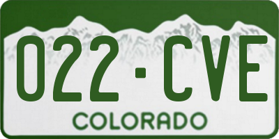 CO license plate 022CVE