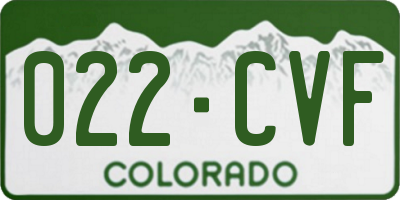 CO license plate 022CVF