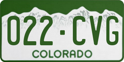 CO license plate 022CVG