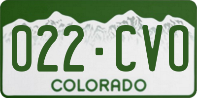 CO license plate 022CVO