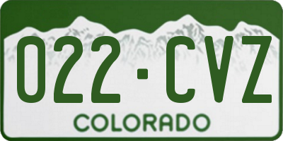 CO license plate 022CVZ