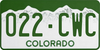 CO license plate 022CWC