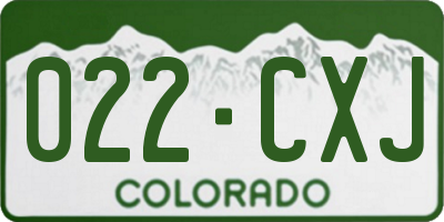 CO license plate 022CXJ