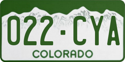 CO license plate 022CYA