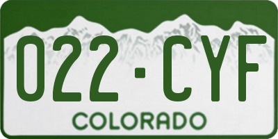 CO license plate 022CYF