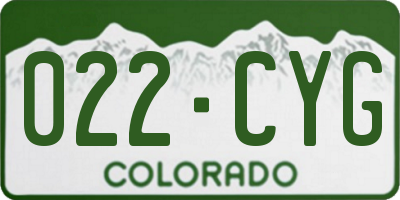 CO license plate 022CYG