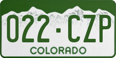 CO license plate 022CZP