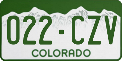 CO license plate 022CZV