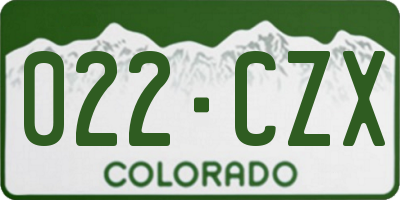 CO license plate 022CZX