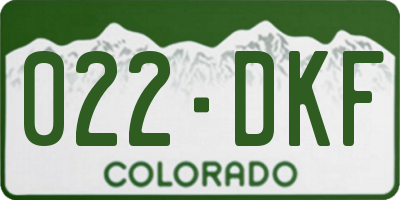 CO license plate 022DKF