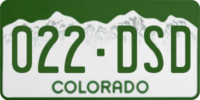 CO license plate 022DSD