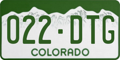CO license plate 022DTG