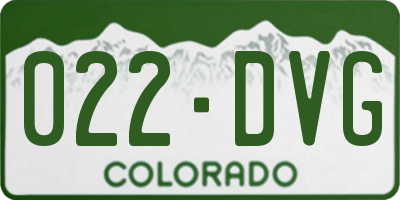 CO license plate 022DVG