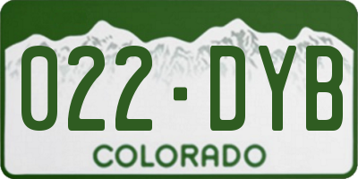 CO license plate 022DYB