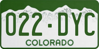 CO license plate 022DYC