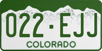 CO license plate 022EJJ