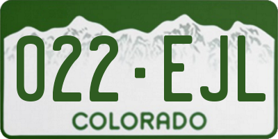 CO license plate 022EJL