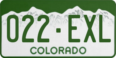CO license plate 022EXL