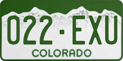 CO license plate 022EXU