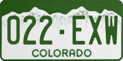 CO license plate 022EXW