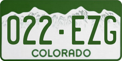 CO license plate 022EZG
