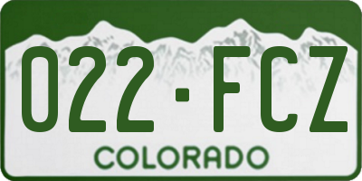 CO license plate 022FCZ