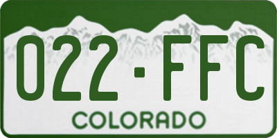 CO license plate 022FFC