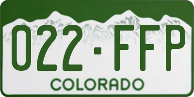 CO license plate 022FFP