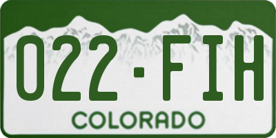 CO license plate 022FIH