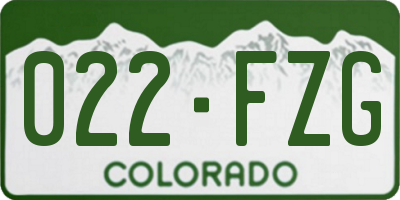 CO license plate 022FZG