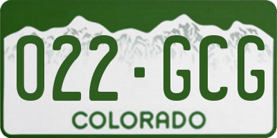 CO license plate 022GCG