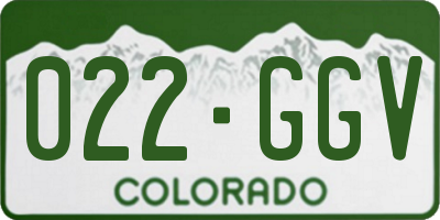 CO license plate 022GGV
