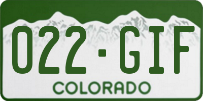 CO license plate 022GIF
