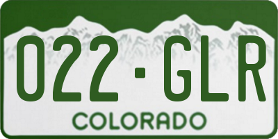 CO license plate 022GLR