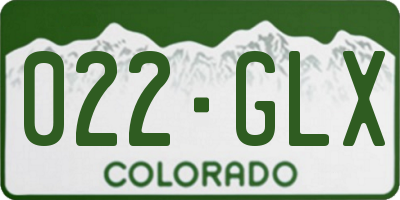 CO license plate 022GLX