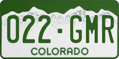 CO license plate 022GMR