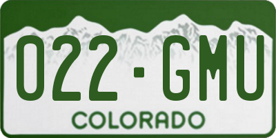 CO license plate 022GMU