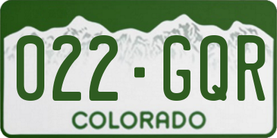 CO license plate 022GQR